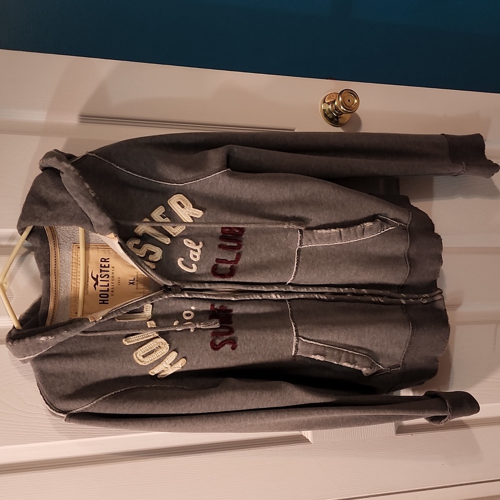 Men's long sleeve Hollister zipper jacket.